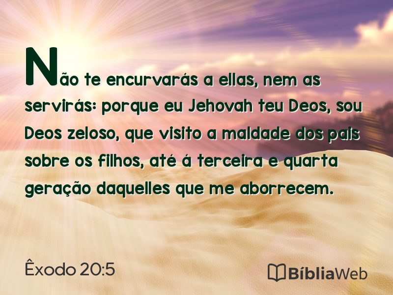 Êxodo 20:5 em imagem para compartilhar