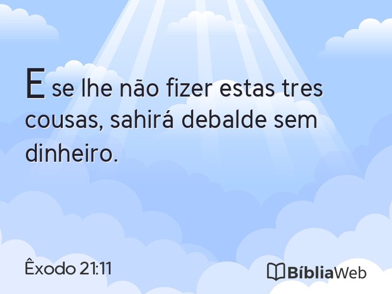 Êxodo 21:11 em imagem para compartilhar