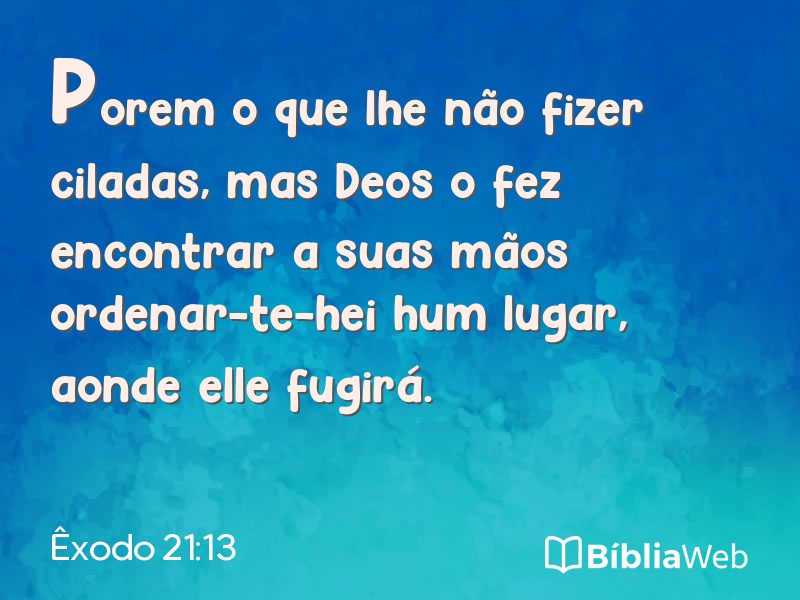 Êxodo 21:13 em imagem para compartilhar