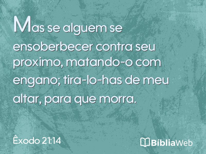 Êxodo 21:14 em imagem para compartilhar