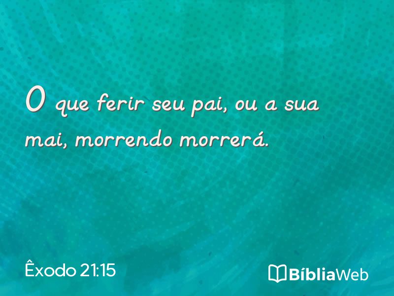 Êxodo 21:15 em imagem para compartilhar