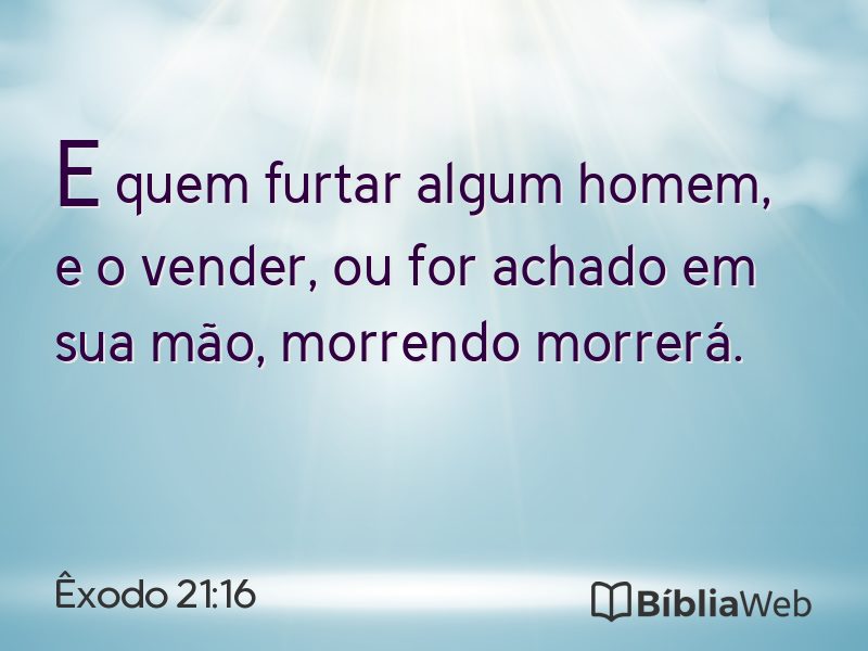 Êxodo 21:16 em imagem para compartilhar