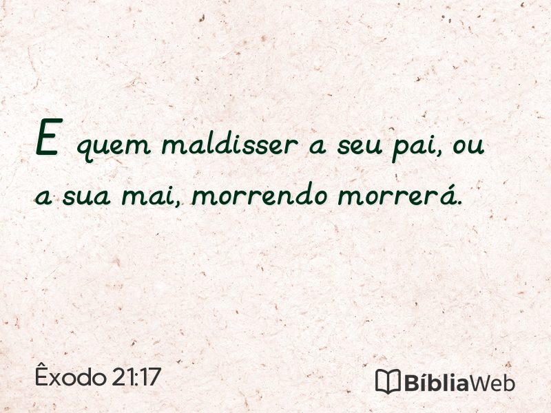 Êxodo 21:17 em imagem para compartilhar