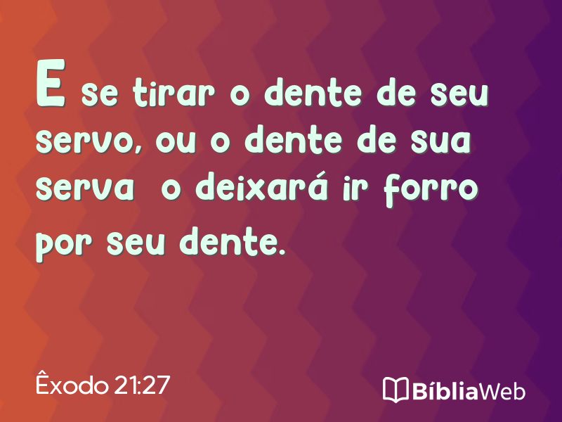 Êxodo 21:27 em imagem para compartilhar
