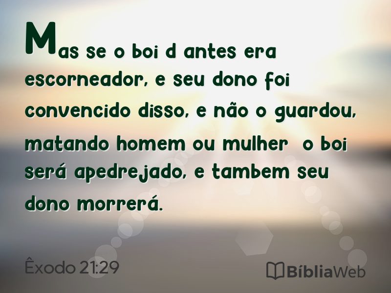 Êxodo 21:29 em imagem para compartilhar