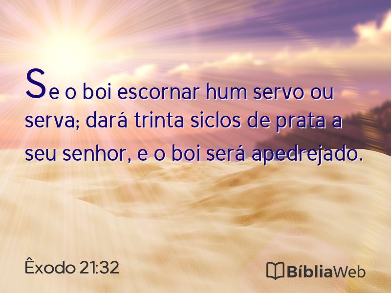 Êxodo 21:32 em imagem para compartilhar