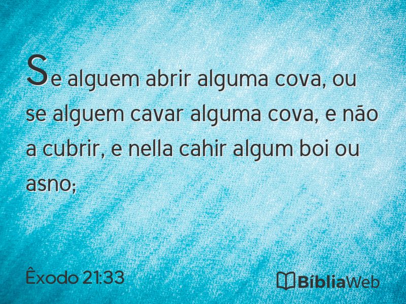 Êxodo 21:33 em imagem para compartilhar