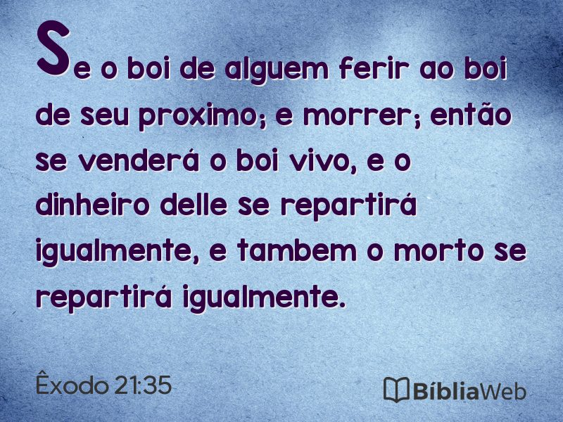 Êxodo 21:35 em imagem para compartilhar