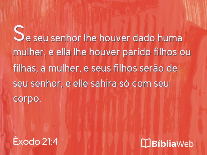 Êxodo 21:4 em imagem para compartilhar