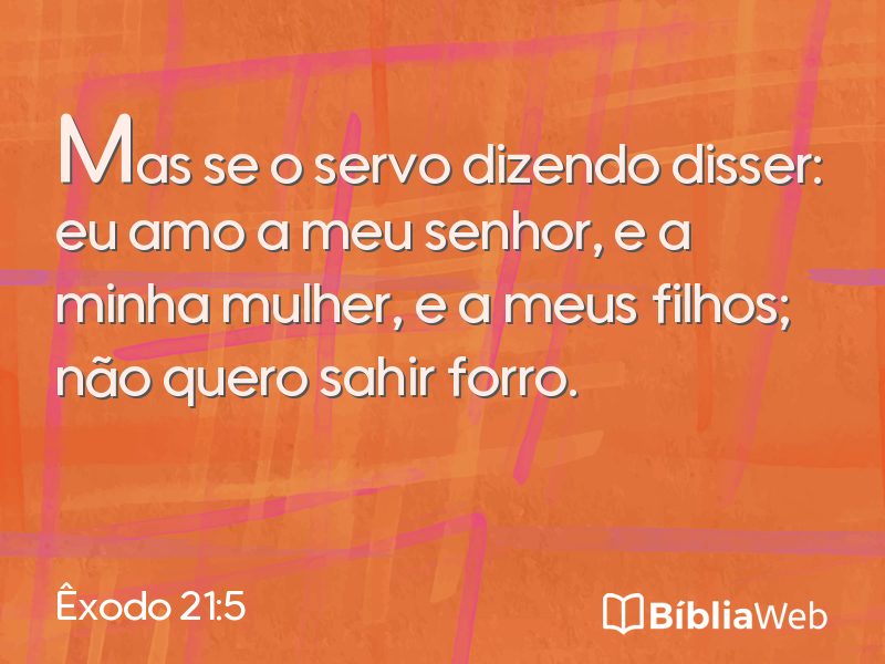 Êxodo 21:5 em imagem para compartilhar