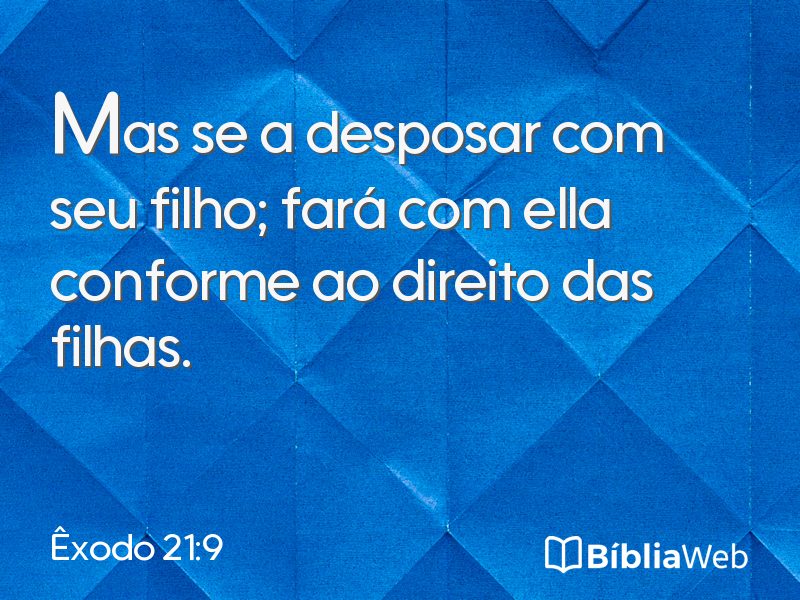 Êxodo 21:9 em imagem para compartilhar
