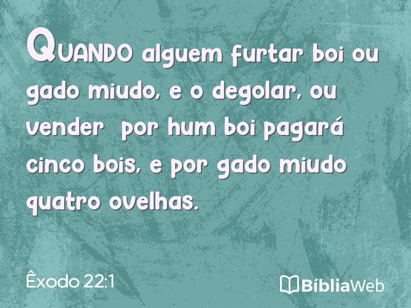 Êxodo 22:1 em imagem para compartilhar