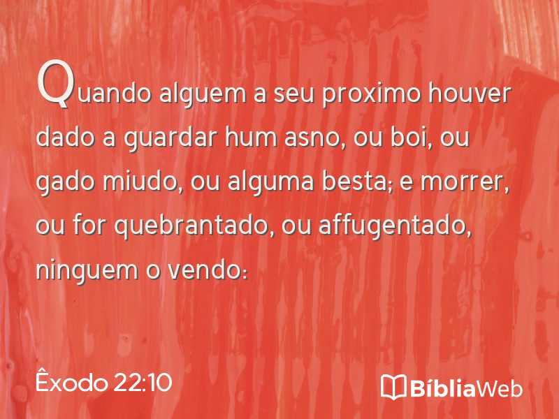 Êxodo 22:10 em imagem para compartilhar