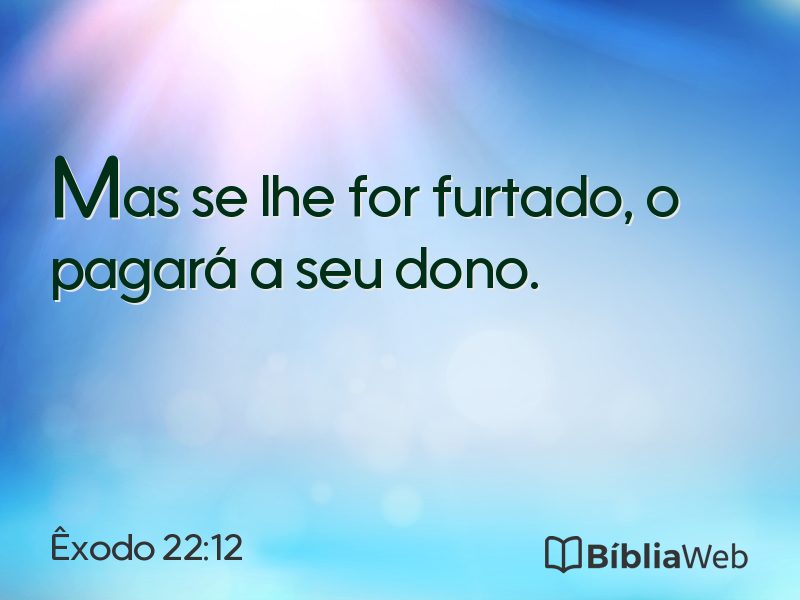 Êxodo 22:12 em imagem para compartilhar