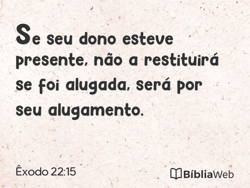 Êxodo 22:15 em imagem para compartilhar