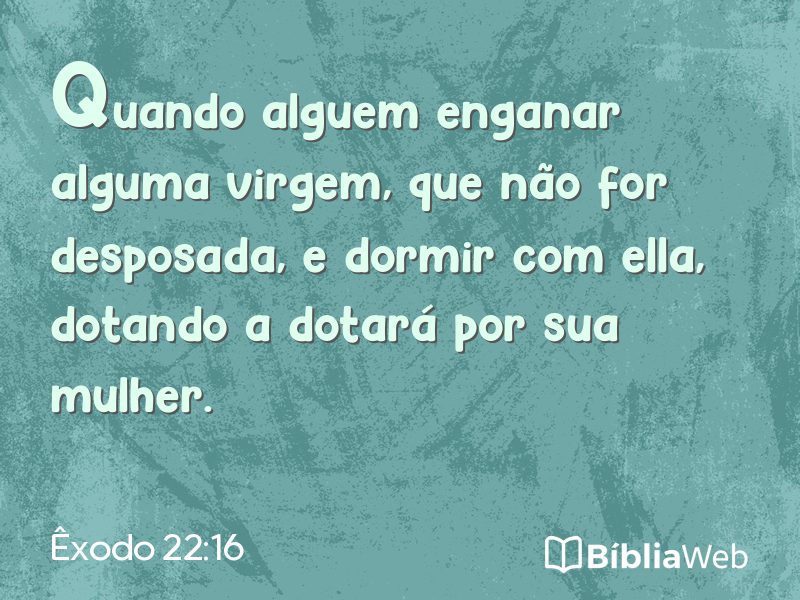 Êxodo 22:16 em imagem para compartilhar