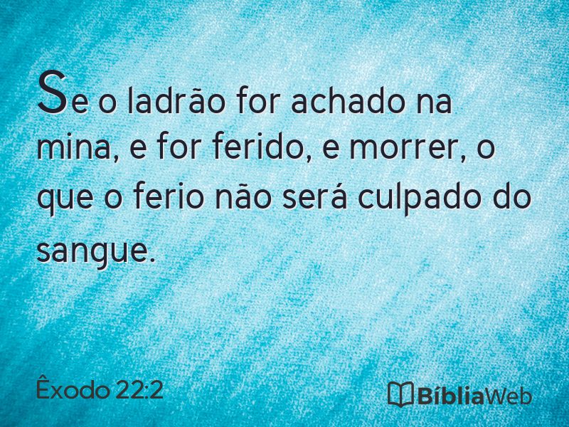 Êxodo 22:2 em imagem para compartilhar