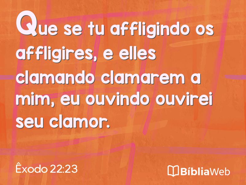 Êxodo 22:23 em imagem para compartilhar