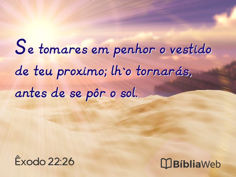 Êxodo 22:26 em imagem para compartilhar