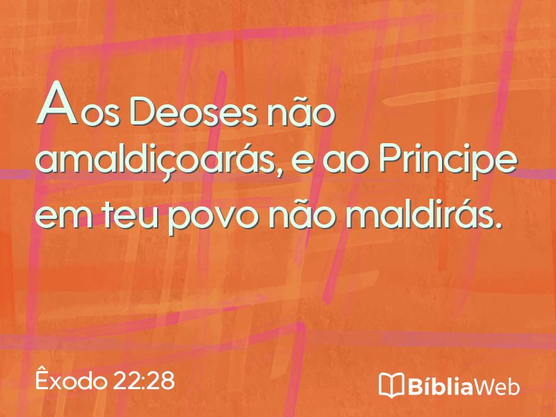 Êxodo 22:28 em imagem para compartilhar