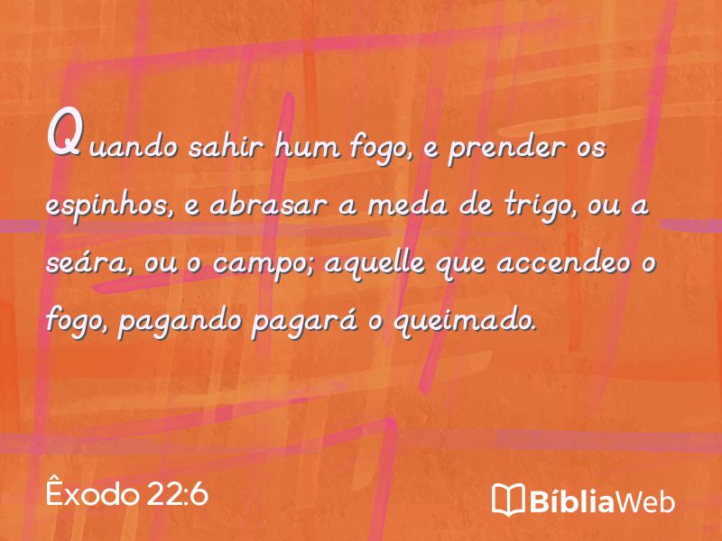 Êxodo 22:6 em imagem para compartilhar