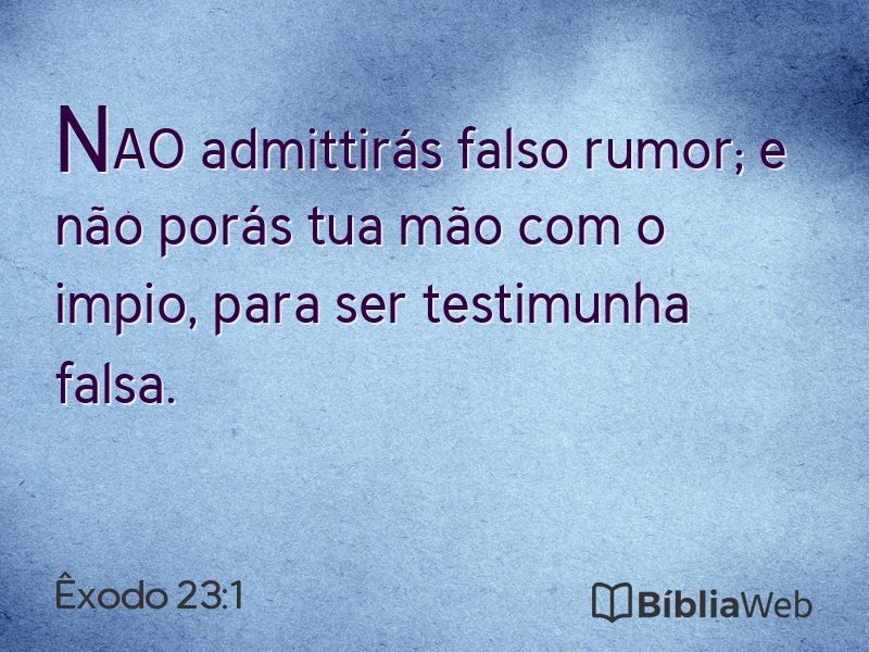 Êxodo 23:1 em imagem para compartilhar