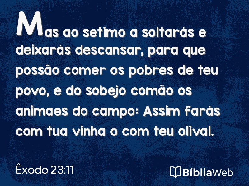 Êxodo 23:11 em imagem para compartilhar