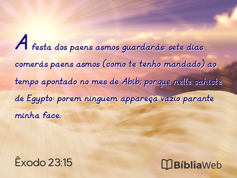Êxodo 23:15 em imagem para compartilhar