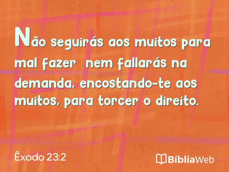 Êxodo 23:2 em imagem para compartilhar