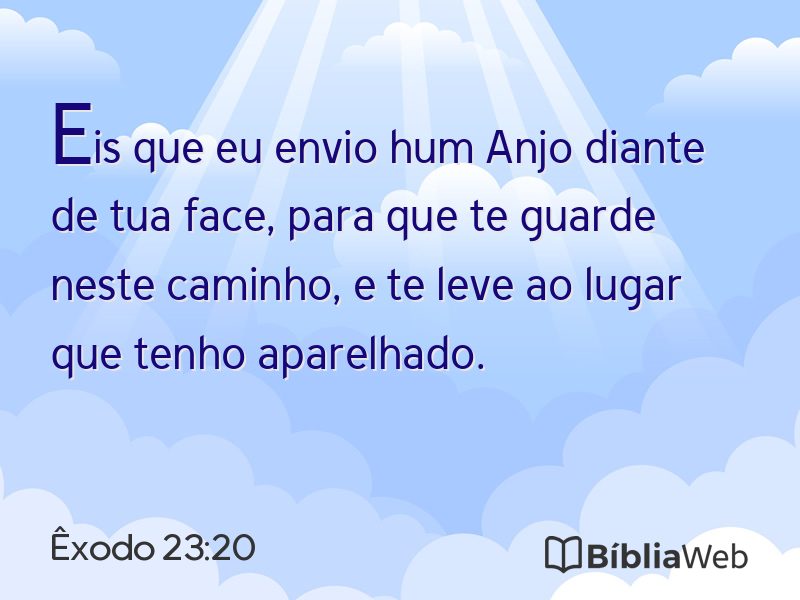 Êxodo 23:20 em imagem para compartilhar