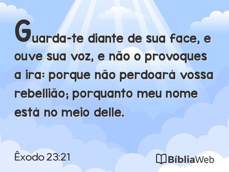 Êxodo 23:21 em imagem para compartilhar