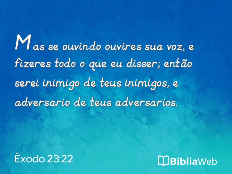 Êxodo 23:22 em imagem para compartilhar