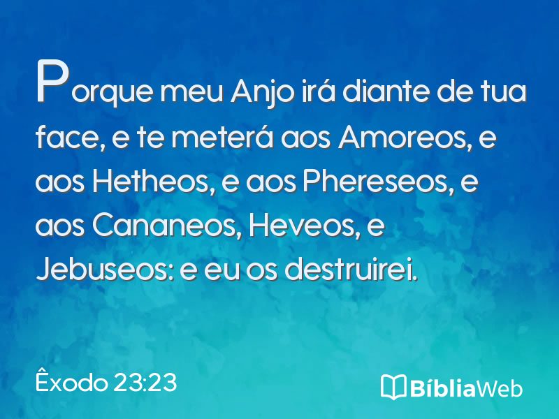 Êxodo 23:23 em imagem para compartilhar