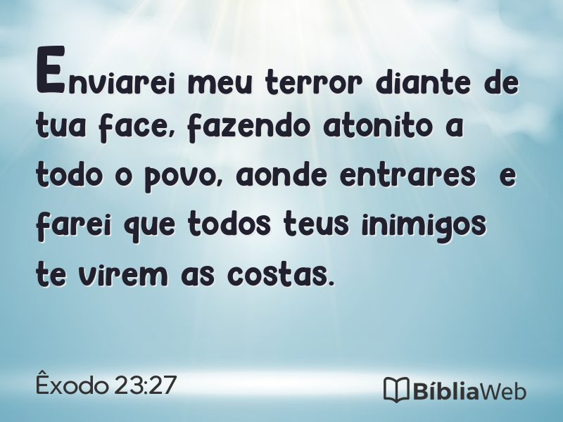 Êxodo 23:27 em imagem para compartilhar