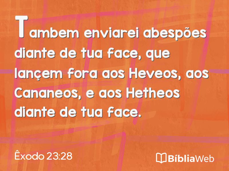Êxodo 23:28 em imagem para compartilhar