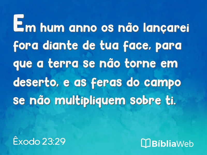 Êxodo 23:29 em imagem para compartilhar