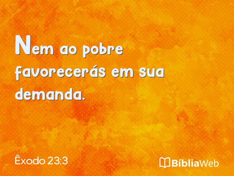 Êxodo 23:3 em imagem para compartilhar