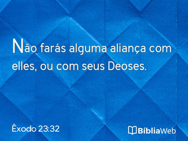 Êxodo 23:32 em imagem para compartilhar