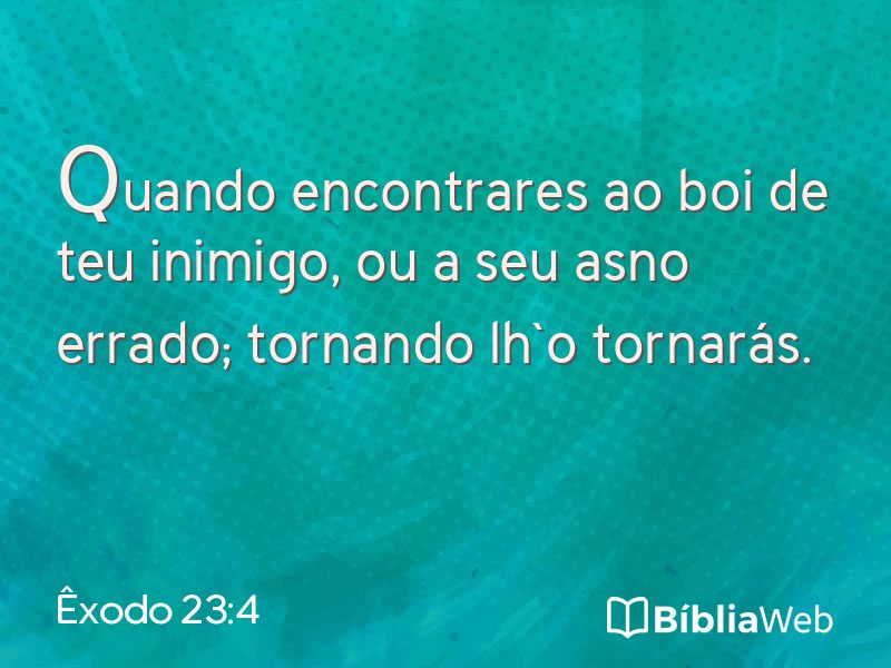Êxodo 23:4 em imagem para compartilhar