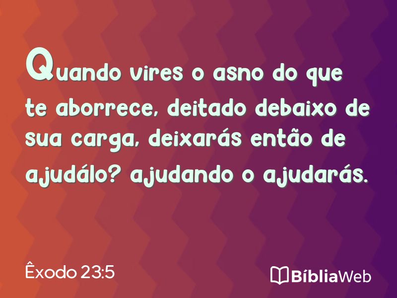 Êxodo 23:5 em imagem para compartilhar