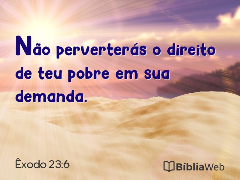 Êxodo 23:6 em imagem para compartilhar