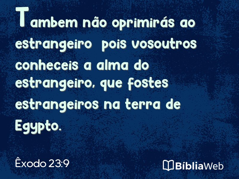 Êxodo 23:9 em imagem para compartilhar