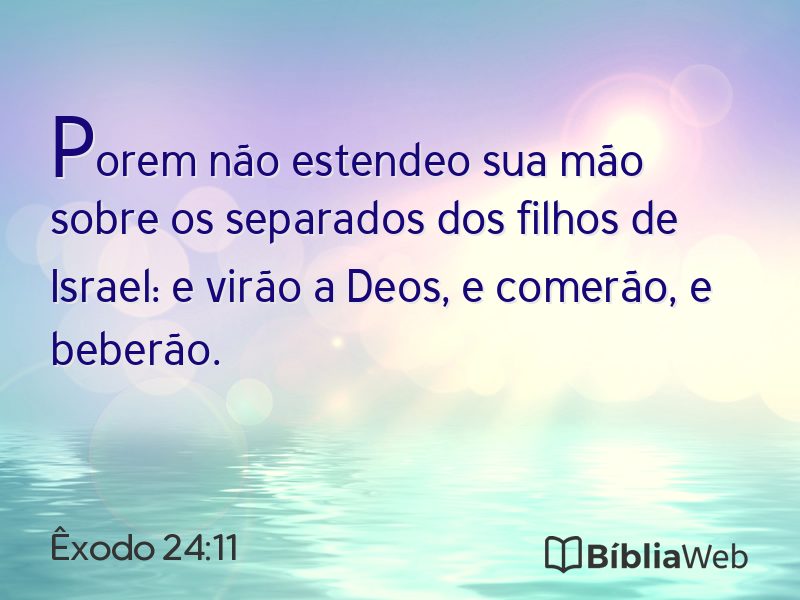 Êxodo 24:11 em imagem para compartilhar