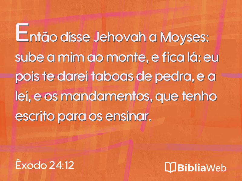 Êxodo 24:12 em imagem para compartilhar