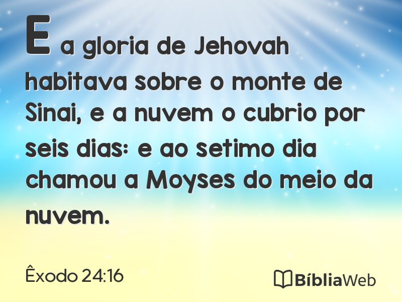 Êxodo 24:16 em imagem para compartilhar
