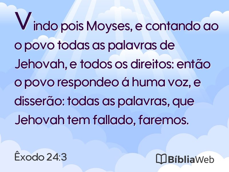 Êxodo 24:3 em imagem para compartilhar