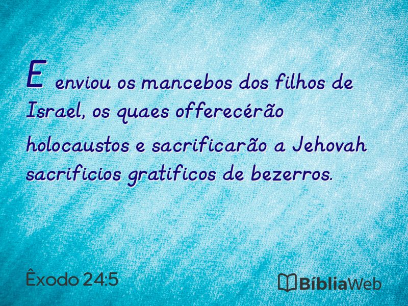 Êxodo 24:5 em imagem para compartilhar