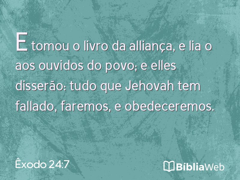 Êxodo 24:7 em imagem para compartilhar