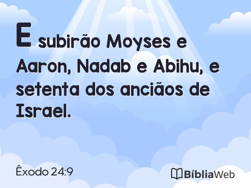 Êxodo 24:9 em imagem para compartilhar