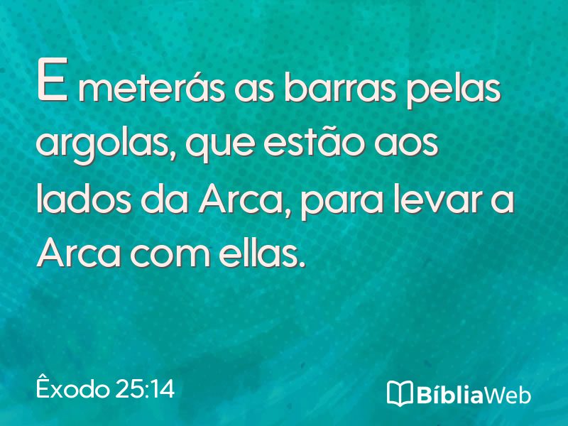 Êxodo 25:14 em imagem para compartilhar